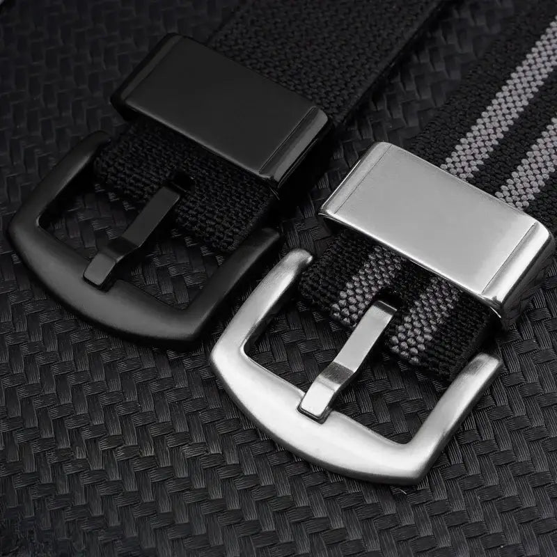 TicWatch Nylon Band with Wide Metal Keeper - Buckle and wide metal keeper detail