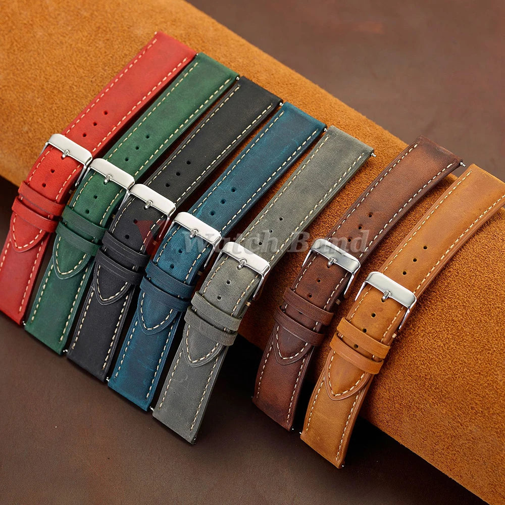 Garmin Vintage Stitched Leather Band in several colors