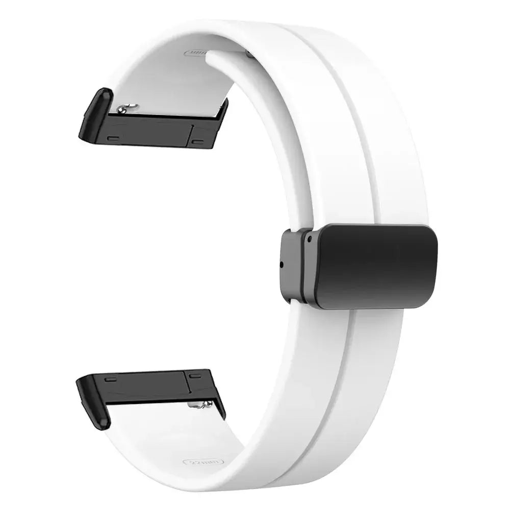 Fitbit Versa 3/4 & Sense 1/2 Magnetic Silicone Band - White