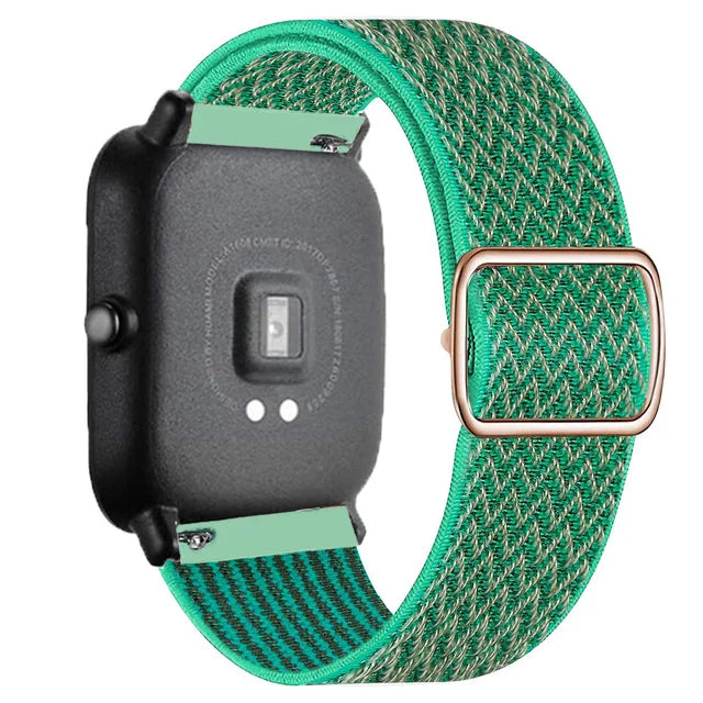 COROS Adjustable Elastic Fabric Watch Band - Mint Chevron