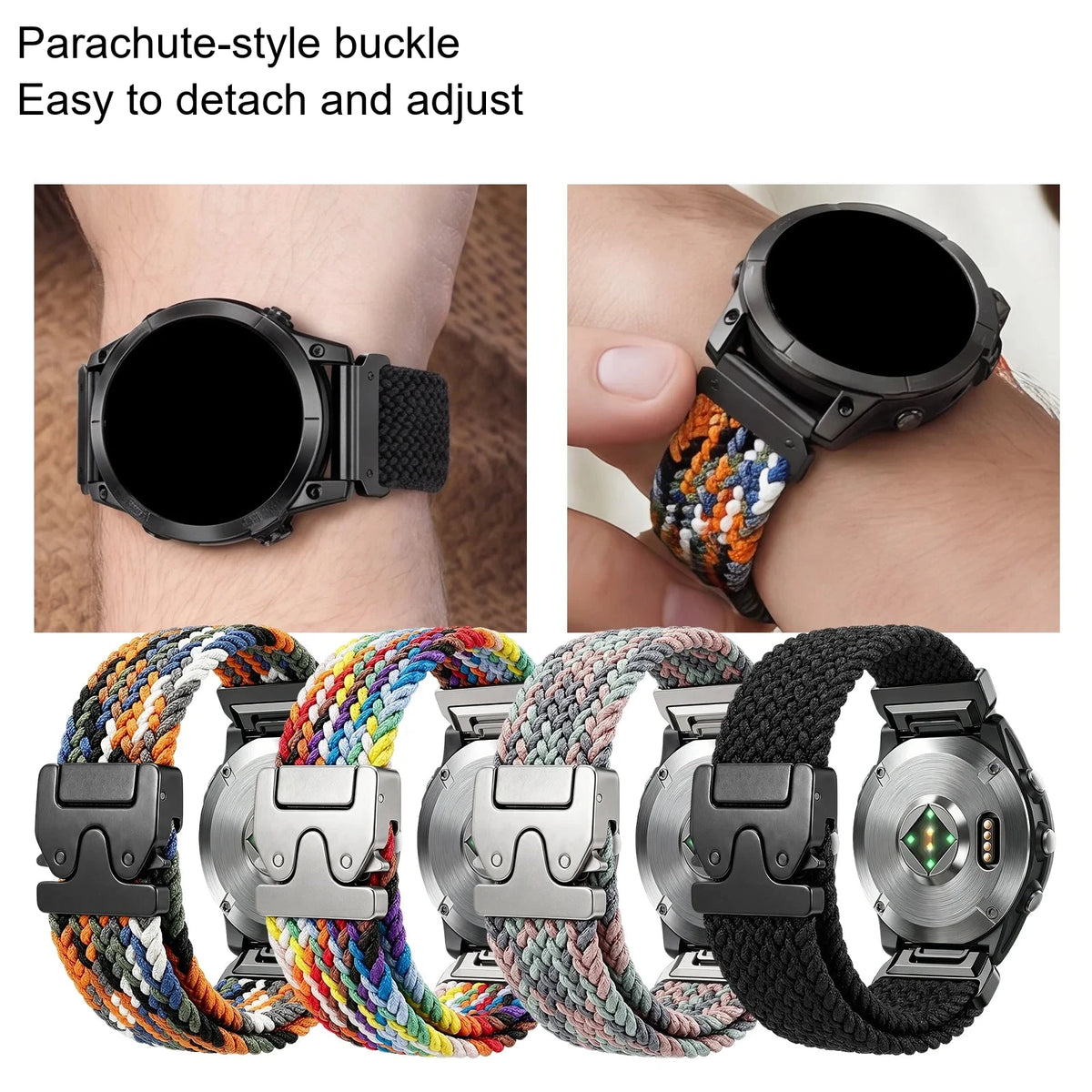 Garmin QuickFit 20/22/26mm Braided Stretch Nylon Band — product view