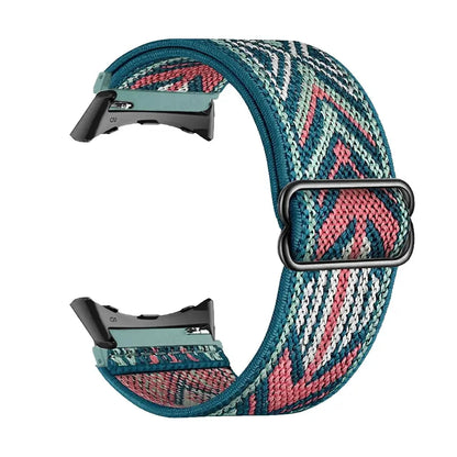 Teal Chevron Google Pixel Watch 5, 4 and 3 41mm Elastic Nylon Band, 31 Patterns