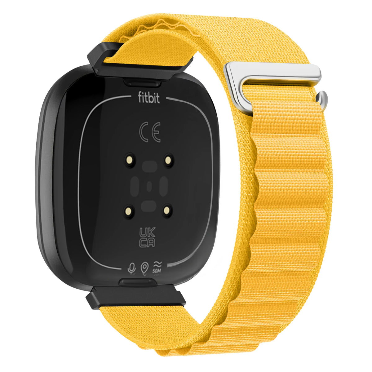 Yellow Fitbit Versa 4, Versa 3, Sense 2 and Sense Alpine Loop Nylon Band