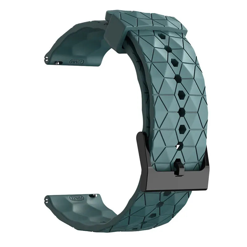 COROS Geometric Silicone Watch Band with Black Buckle - Slate Blue