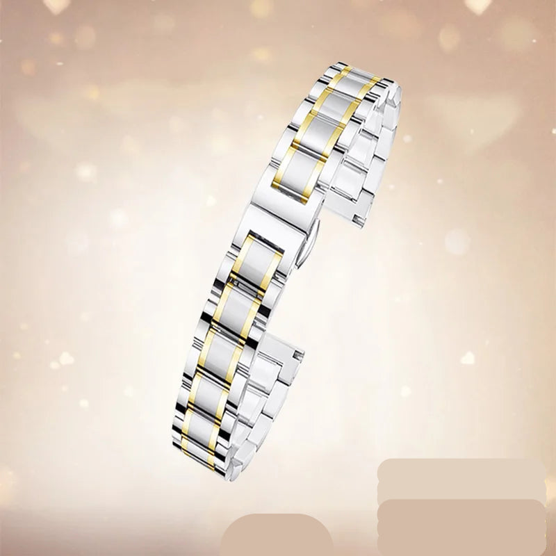 Garmin Lily 2 Women's Stainless Steel Bracelet in Silver & Gold, classic link style