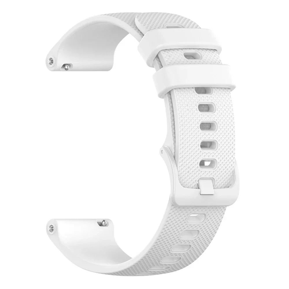 Motorola Moto Textured Silicone Band with Color and Buckle Options — White / Matching Buckle