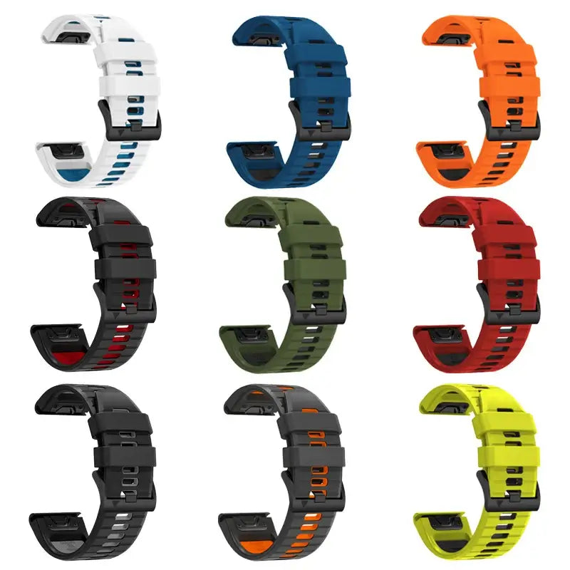 Garmin QuickFit Two-Tone Silicone Sport Band available two-tone color previews