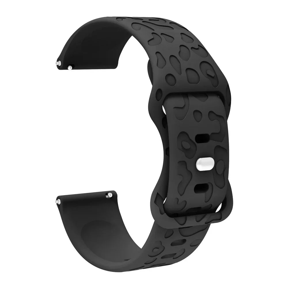 Garmin Leopard Print Silicone Band in Black