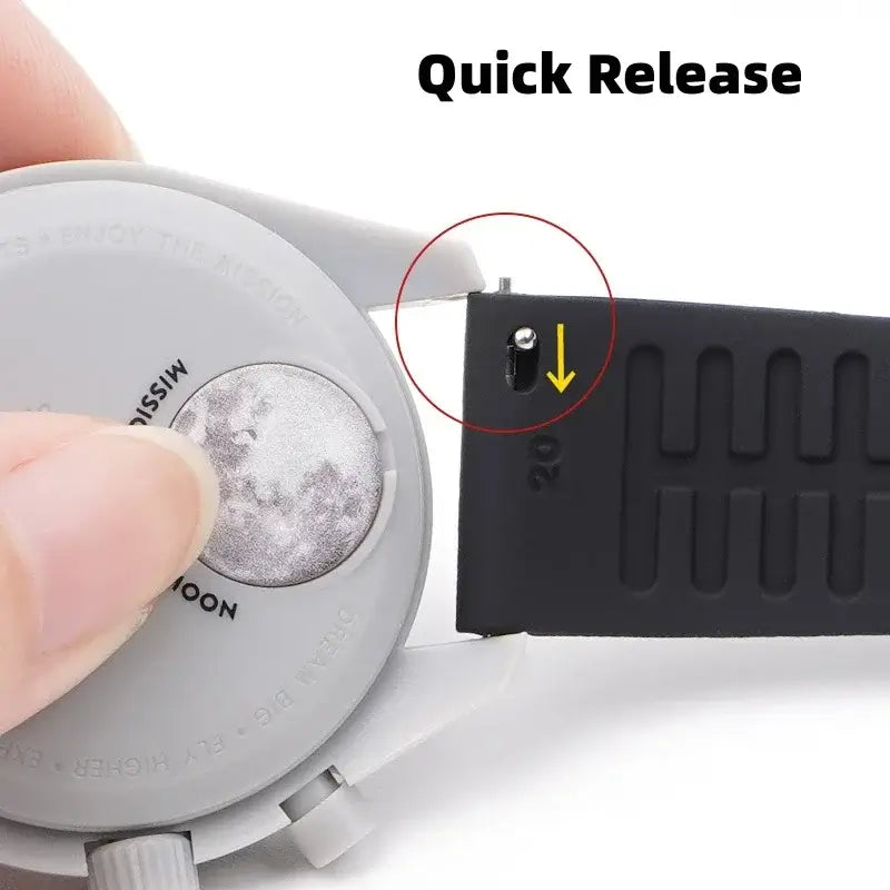 Quick-release pin installation close-up