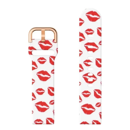 Garmin Printed Silicone Band in Red Lips