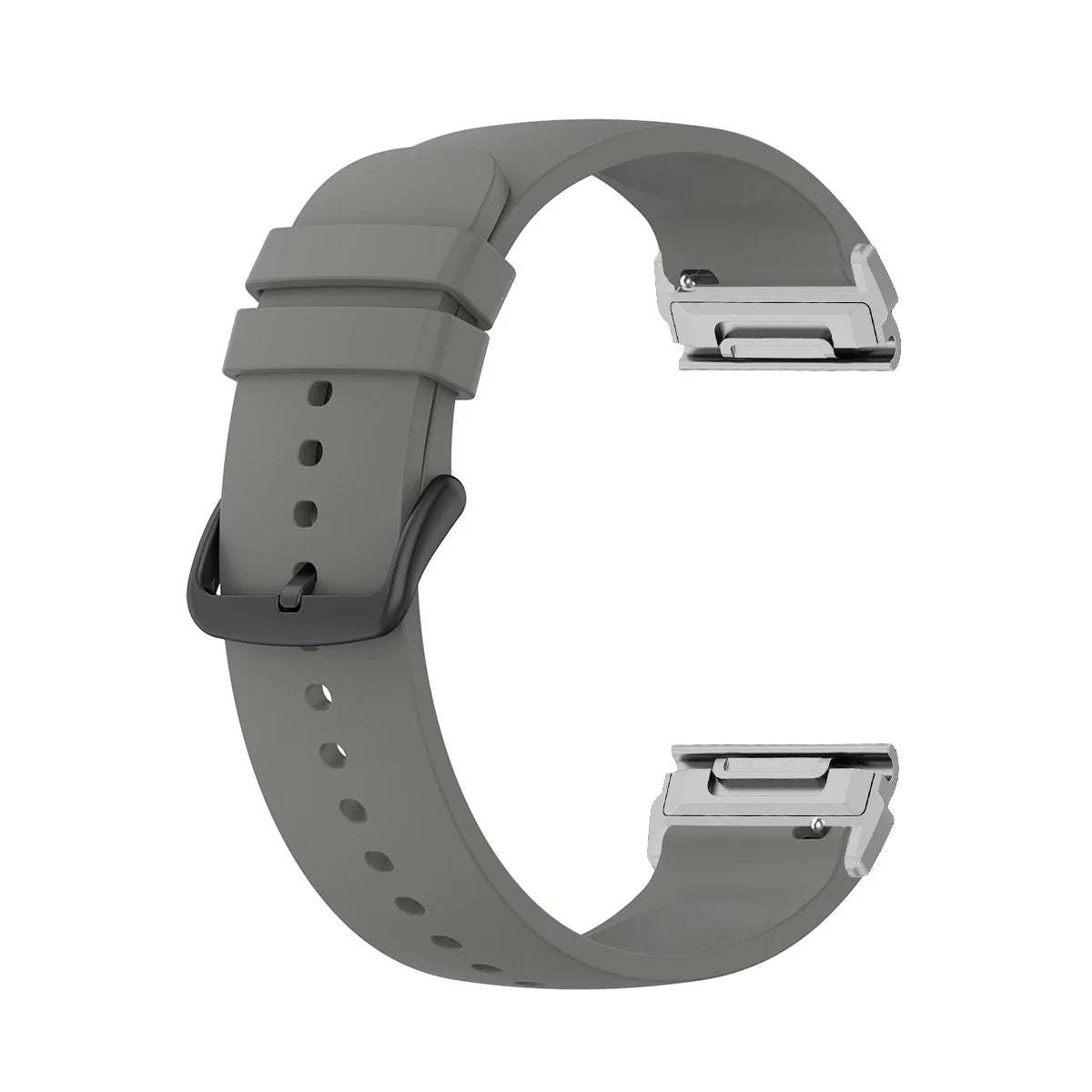 Garmin QuickFit Smooth Silicone Buckle Band in Dark Gray / Silver