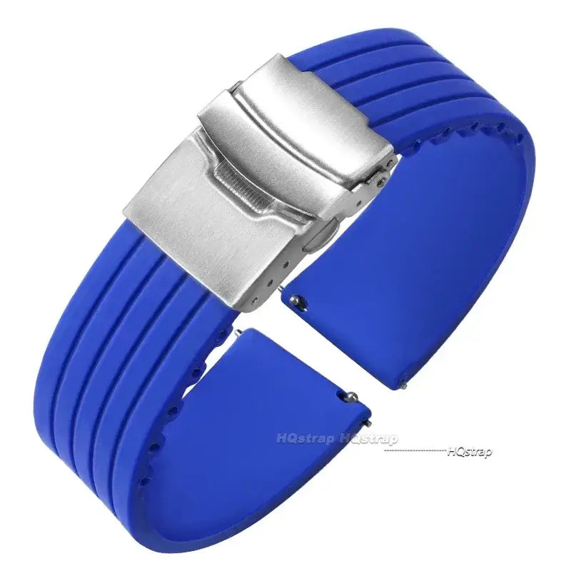 Silicone Folding Clasp Band for Amazfit – Royal Blue