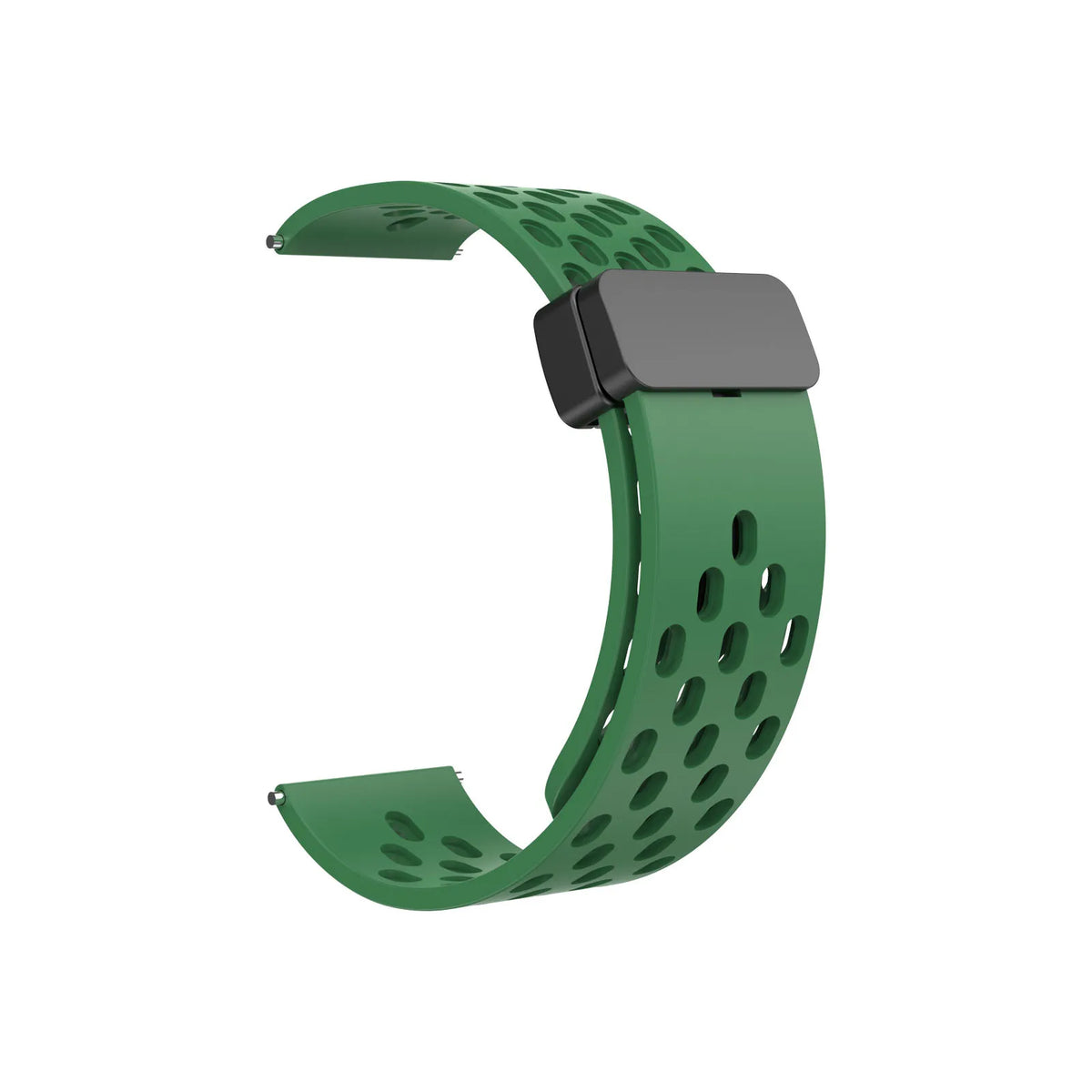 COROS Perforated Silicone Band with Magnetic Clasp – Green / Black Clasp