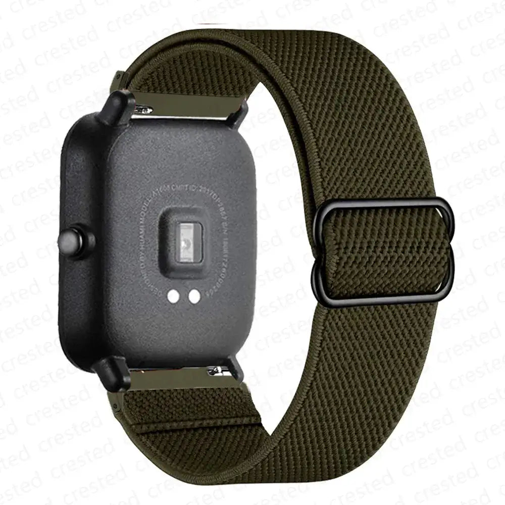 Adjustable Nylon Loop Band for Amazfit – Olive Green