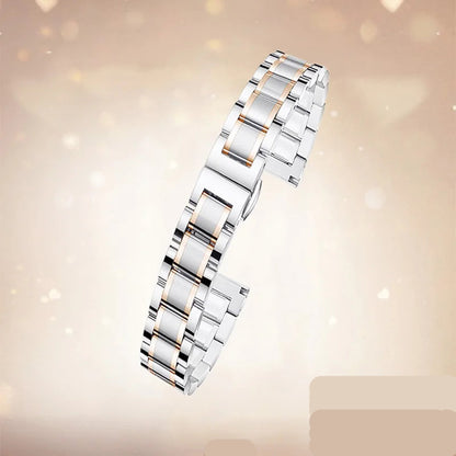 Garmin Lily 2 Women's Stainless Steel Bracelet in Silver & Rose Gold, classic link style