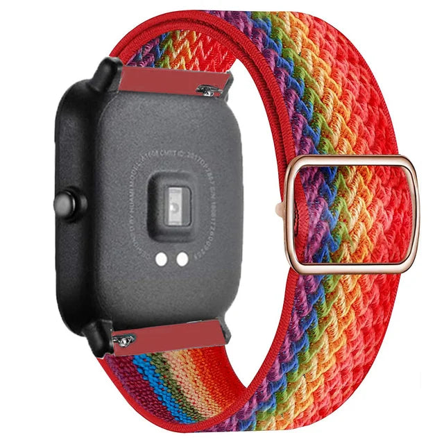 COROS Adjustable Elastic Fabric Watch Band - Rainbow Chevron