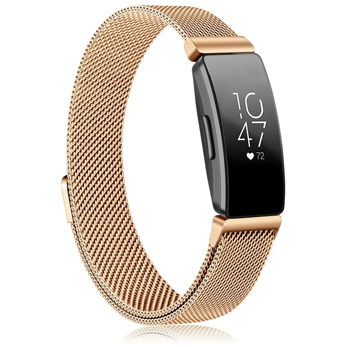 Fitbit Inspire 1/2/HR Magnetic Steel Mesh Band - Rose Gold
