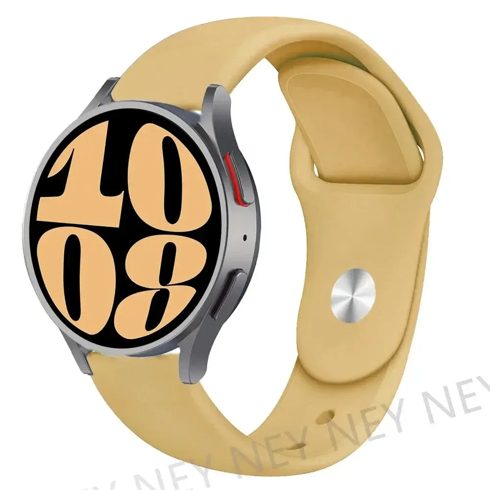 Amazfit Smooth Silicone Pin-and-Tuck Band — Sand Yellow