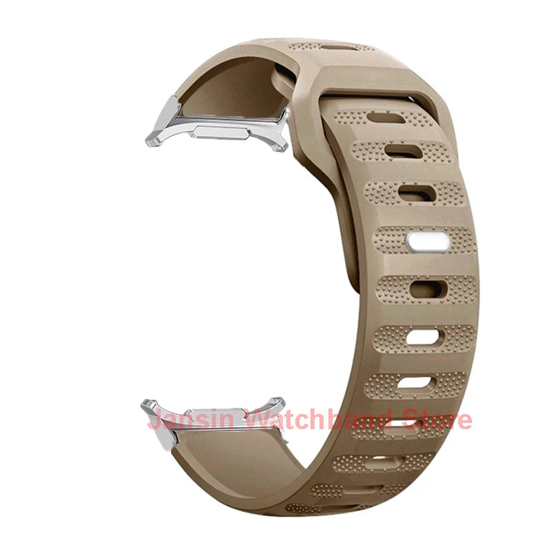 Samsung Galaxy Silicone Sport Watch Band - Ultra/Ultra2 Replacement in brown silicone, perfect for active lifestyles.