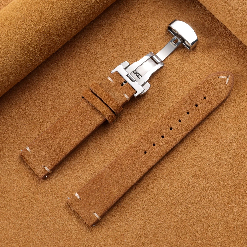 Garmin Suede Butterfly Clasp Band in Light Brown