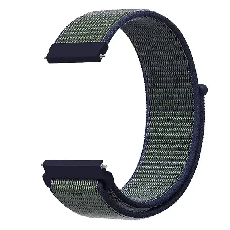 Amazfit Woven Nylon Hook-and-Loop Band — Olive / Navy Mix