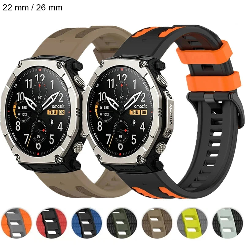 Garmin QuickFit 22/26mm Silicone Band with Contrast Keepers