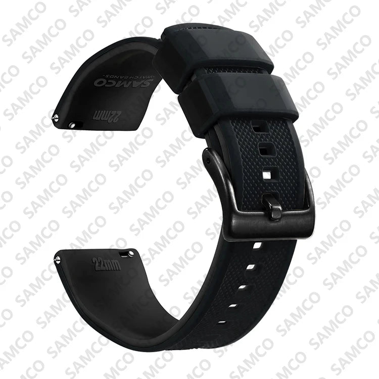 OnePlus Watch Band Quick Release Silicone Strap Sweat Resistant Black