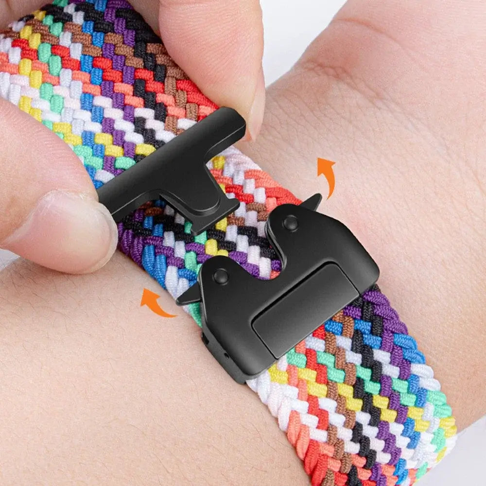 Braided Nylon Clasp Band for Amazfit – parachute clasp detail