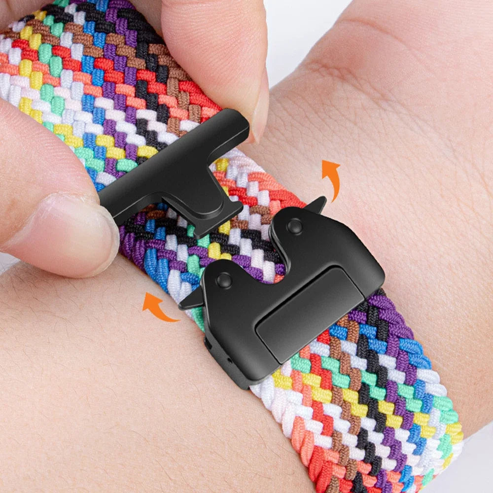 Braided Nylon Clasp Band for Polar – parachute clasp detail