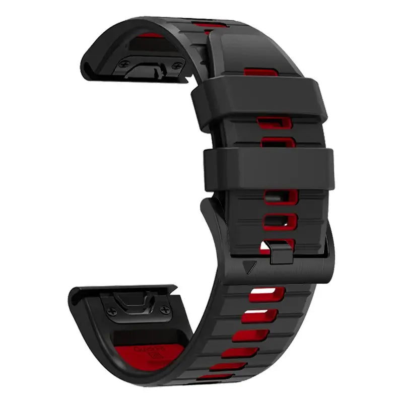 Garmin QuickFit Two-Tone Silicone Sport Band in Black / Red