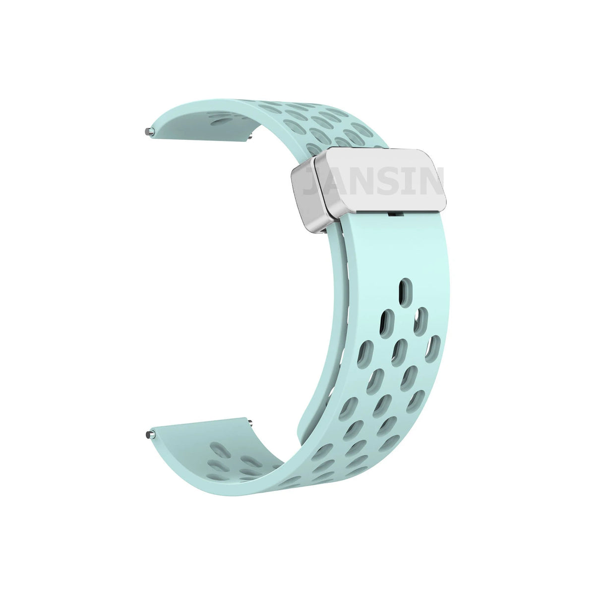 Polar Perforated Silicone Band with Magnetic Clasp — Mint Green / Silver Clasp