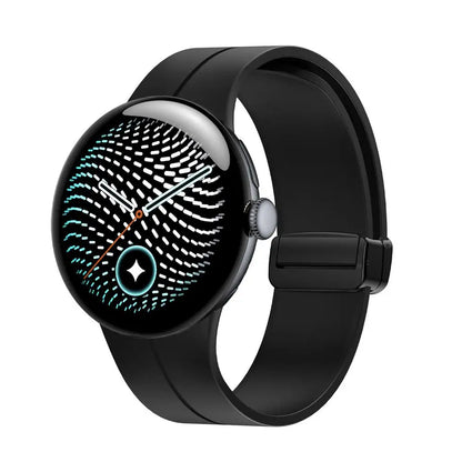 Google Pixel Watch 5, 4 and 3 Silicone Band, Magnetic Folding Buckle — band detail