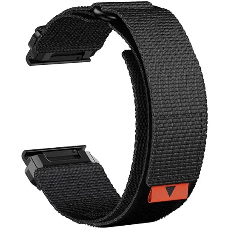 Garmin QuickFit Nylon Loop Band with Orange Tab in Black