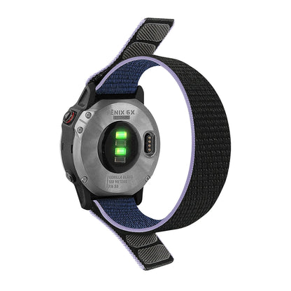 Midnight Blue Garmin QuickFit 22/26mm Soft Nylon Hook-and-Loop Sport Band