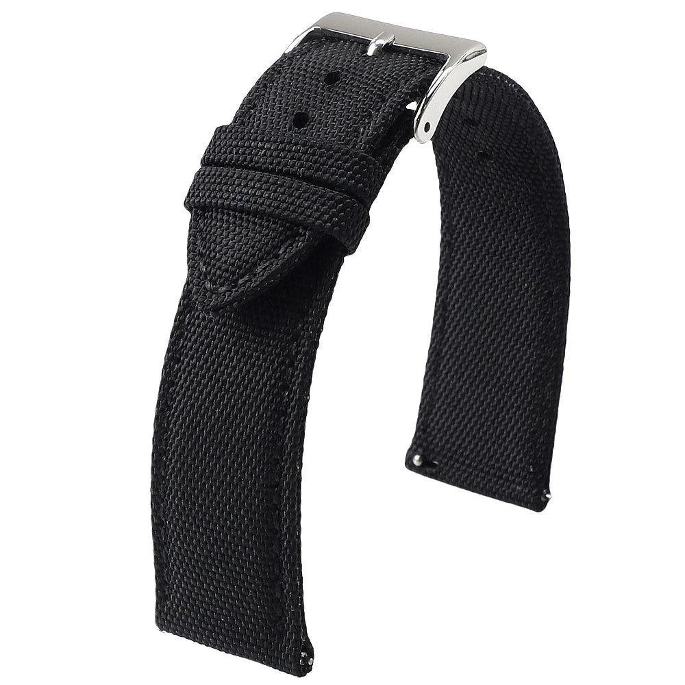 COROS Sailcloth Nylon Watch Band with Pin Buckle - Black