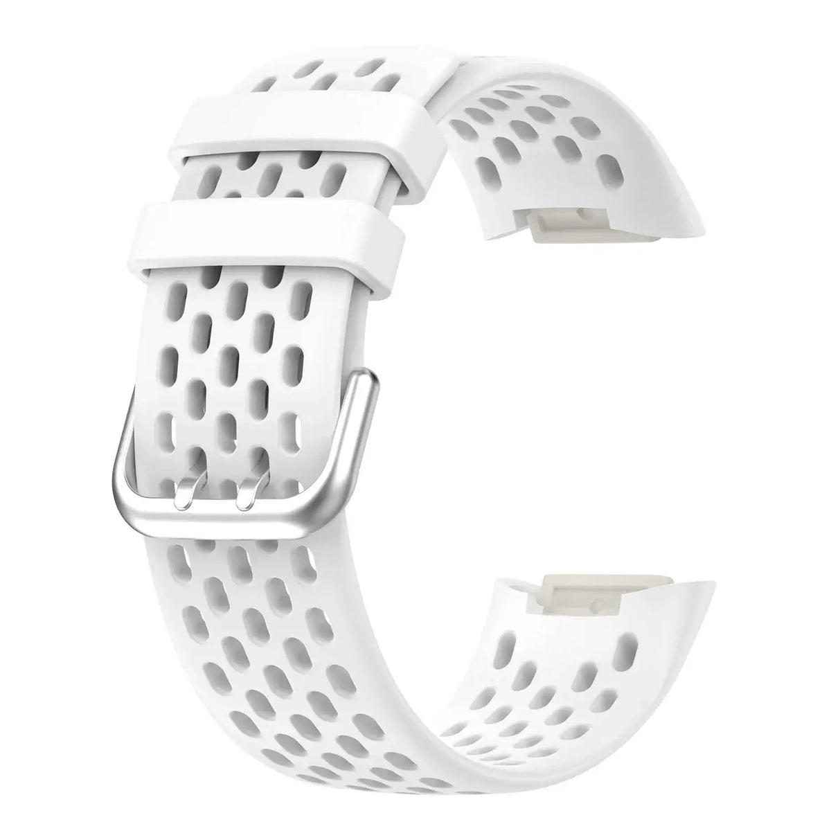 Fitbit Charge 5 & 6 Perforated Silicone Band in White