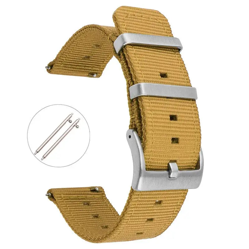 Samsung Galaxy Watch Woven Nylon Buckle Band in Mustard Yellow