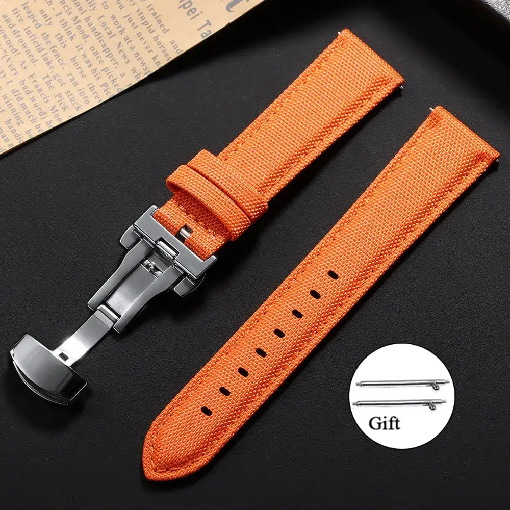 Amazfit Sailcloth Nylon Watch Band with Butterfly Clasp - Orange