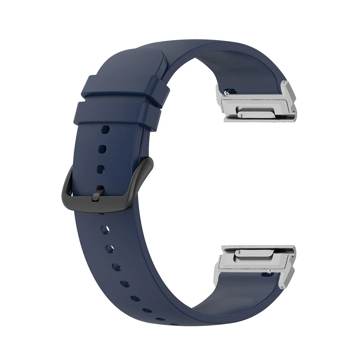 Garmin QuickFit Smooth Silicone Buckle Band in Navy / Silver