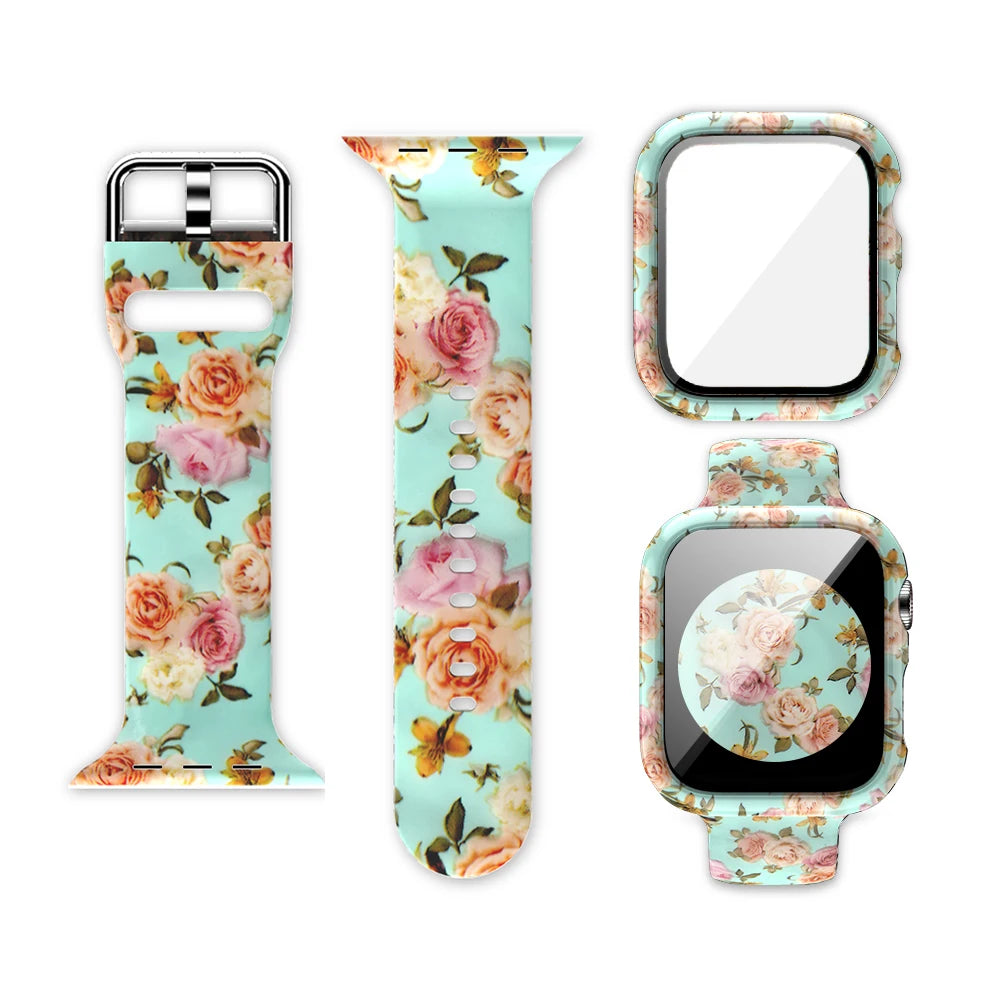 Mint rose band and case for Apple Watch