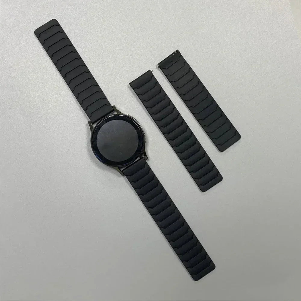 Polar Segmented Magnetic Silicone Loop Band – Black