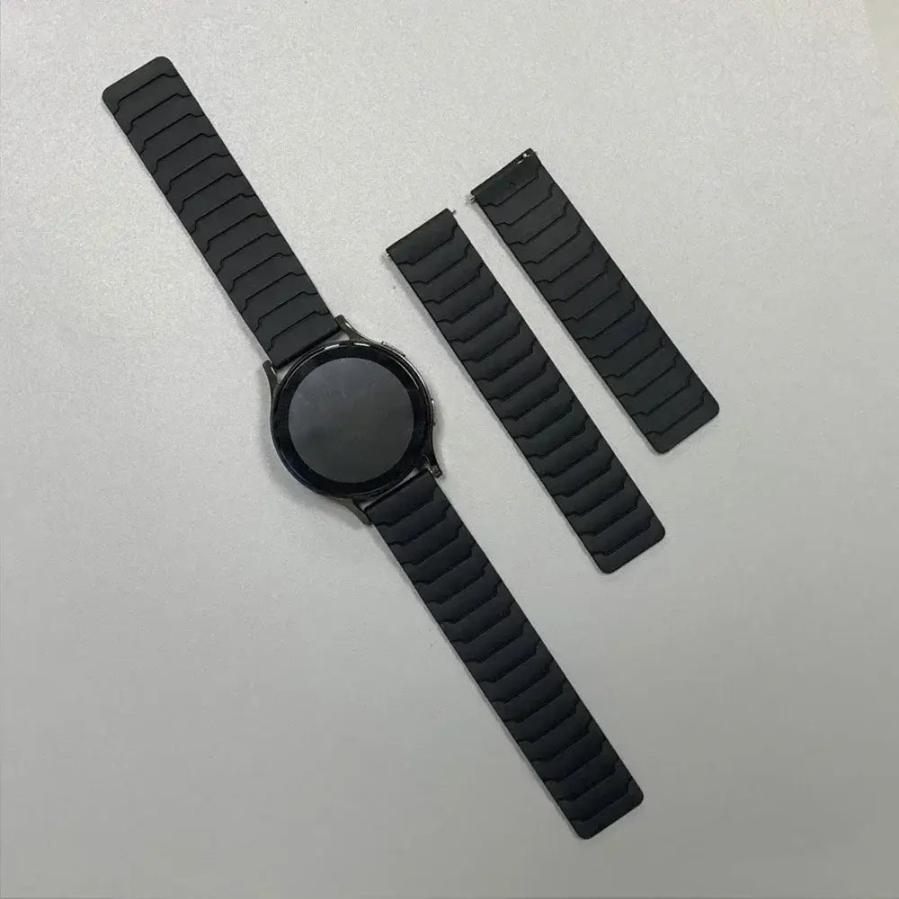 Amazfit Segmented Magnetic Silicone Loop Band — Black