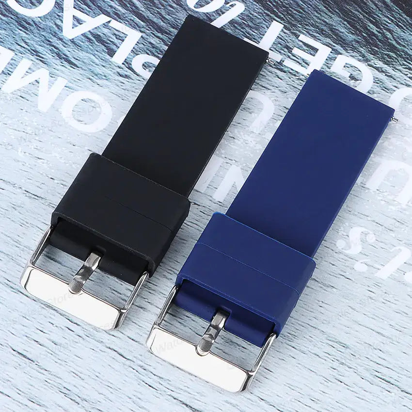 Black and navy silicone straps