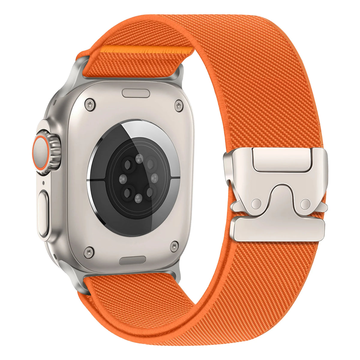 Parachute Buckle Nylon Apple Watch Band in Orange