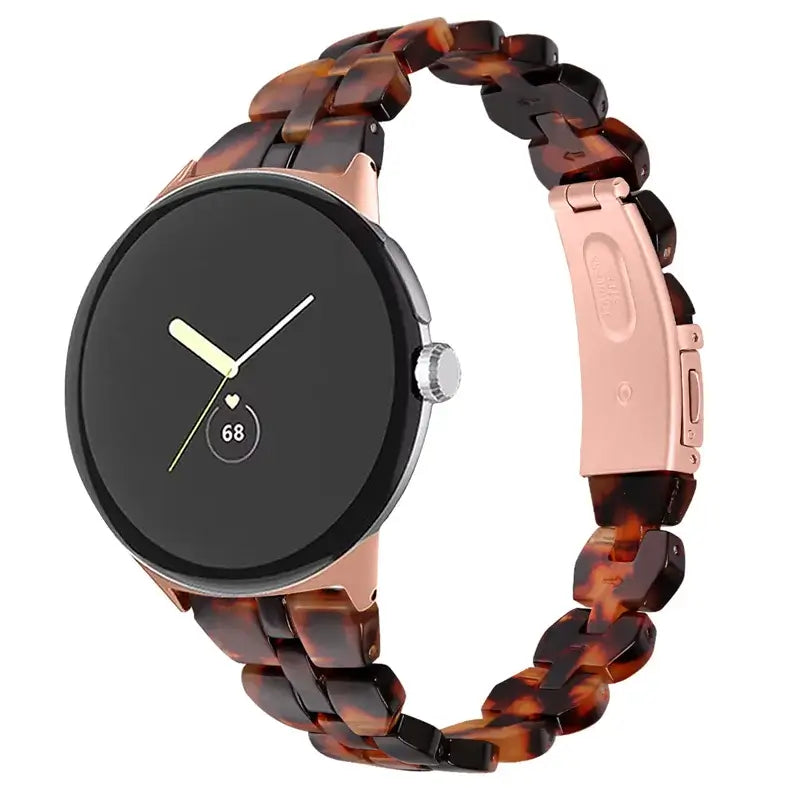 Resin Link Google Pixel Watch Bracelet in Tortoiseshell