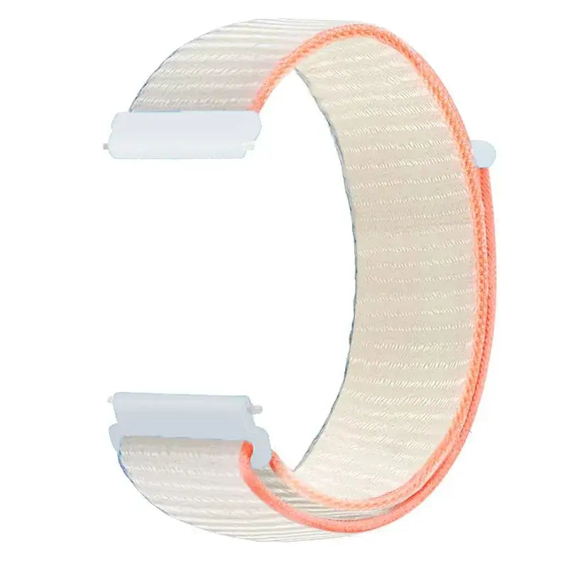 Amazfit Adjustable Nylon Sport Loop Band — Cream / Peach Edge