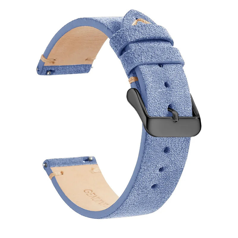 Motorola Moto Suede Leather Band with Buckle Color Options — Denim Blue / Black Buckle