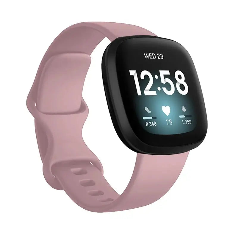 Fitbit Versa & Sense Silicone Double-Loop Band - Dusty Pink