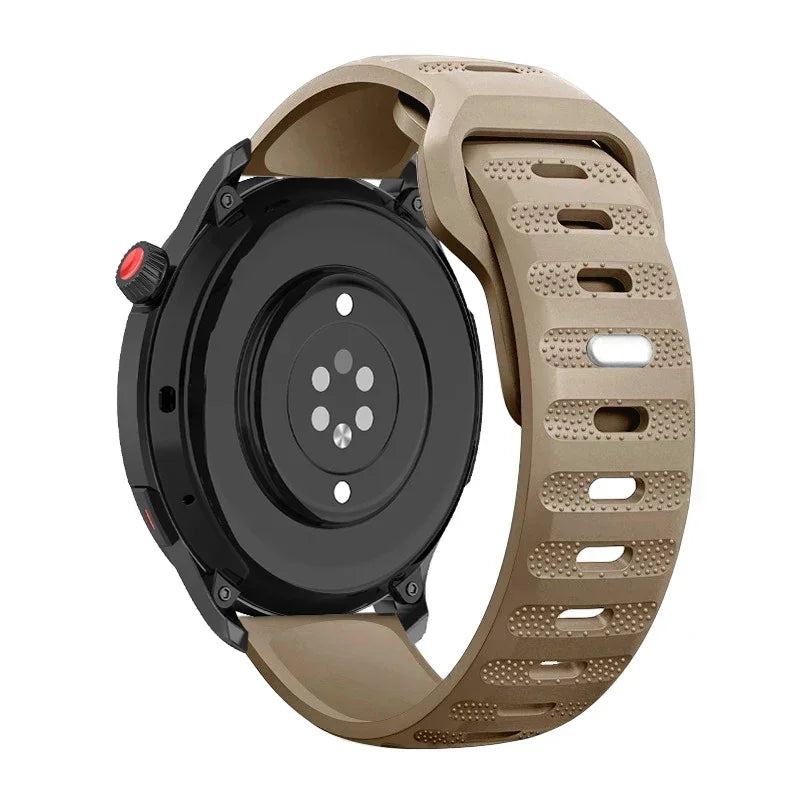 Textured Pin-and-Tuck Silicone Band for Polar – Beige