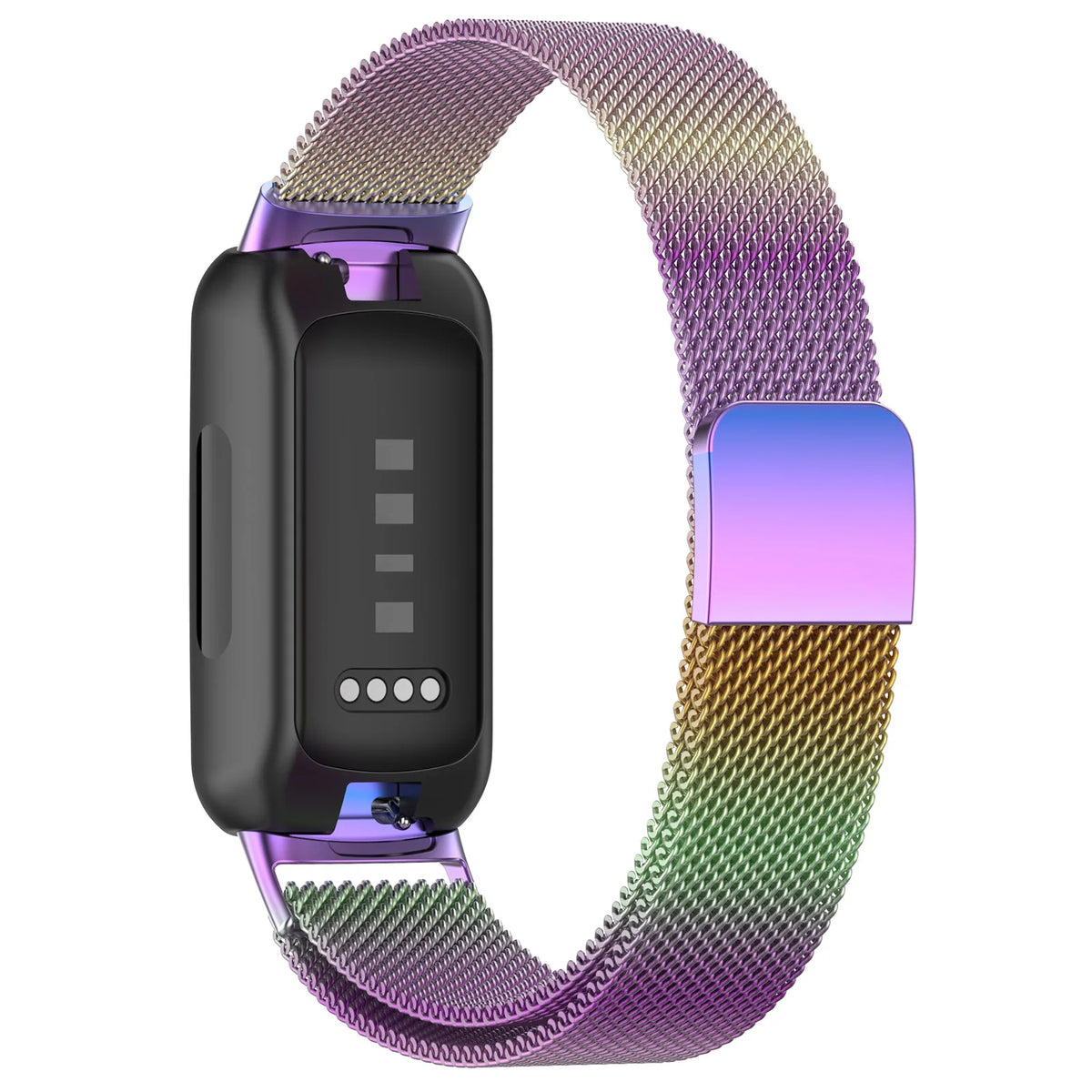 Rainbow Fitbit Inspire 3 Magnetic Milanese Mesh Band
